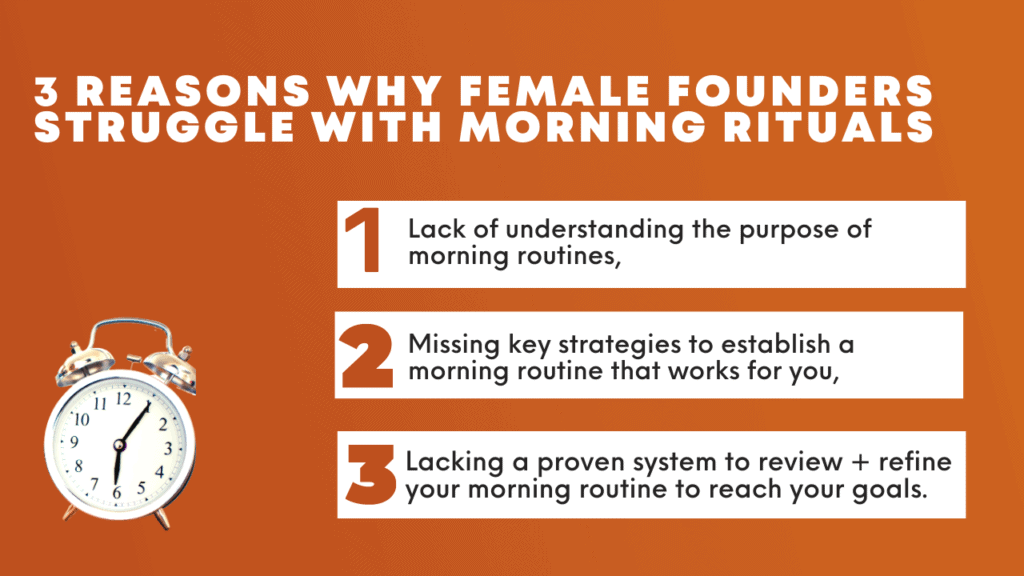 3 reasons why female founders struggle with morning rituals